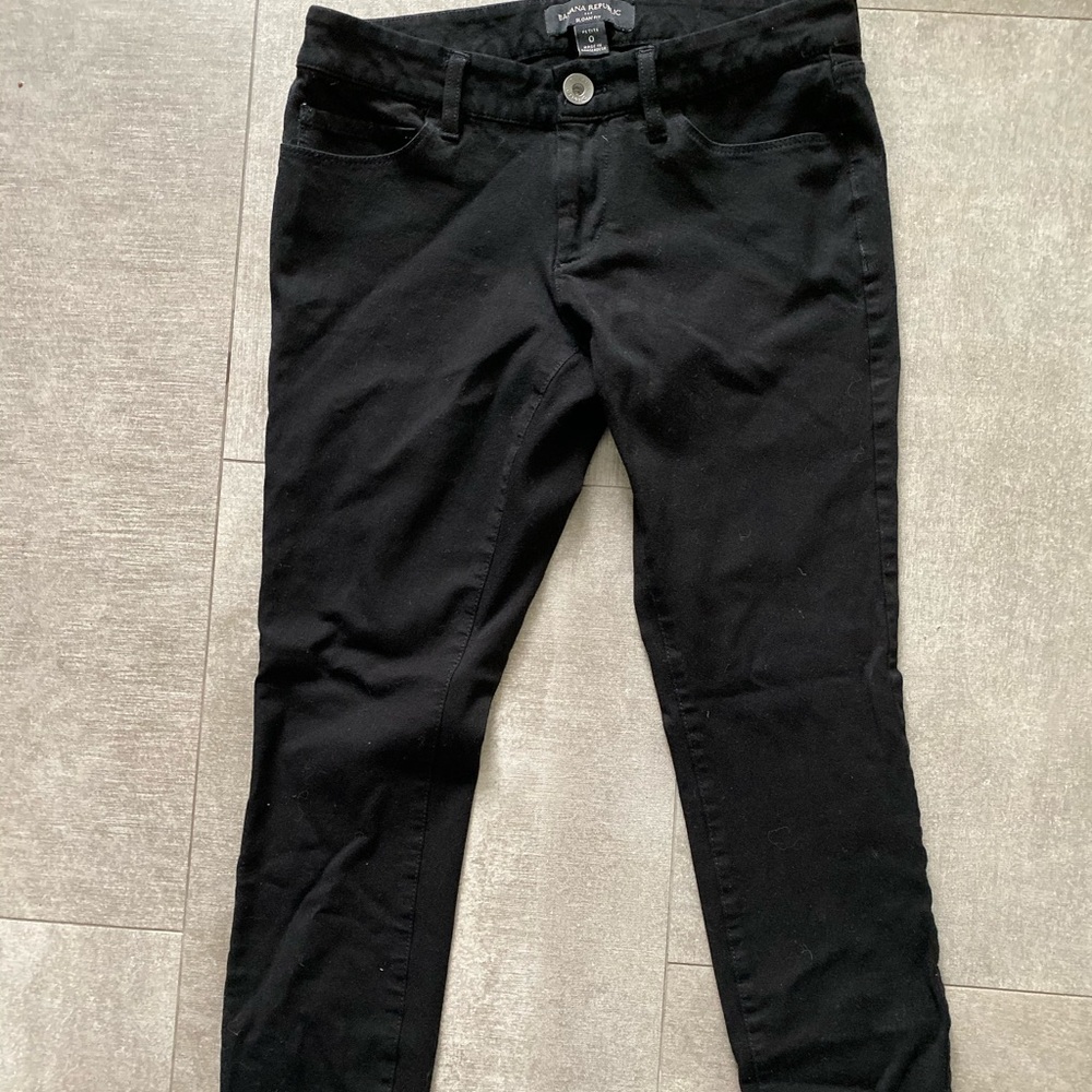 Banana Republic 0P Black Sloan Fit Pant
